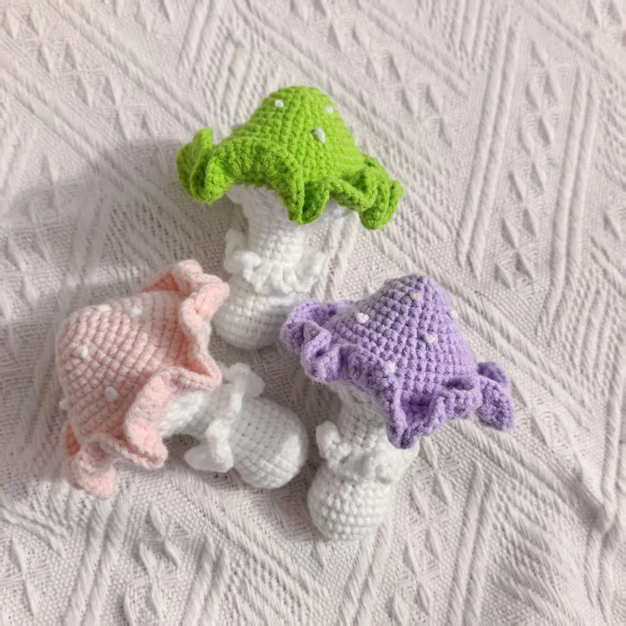 Handgemachte Pilze Niedliche Gehäkelte Pilzanhänger Gestrickte Gemüseanhänger Raumdekoration – Detail 3