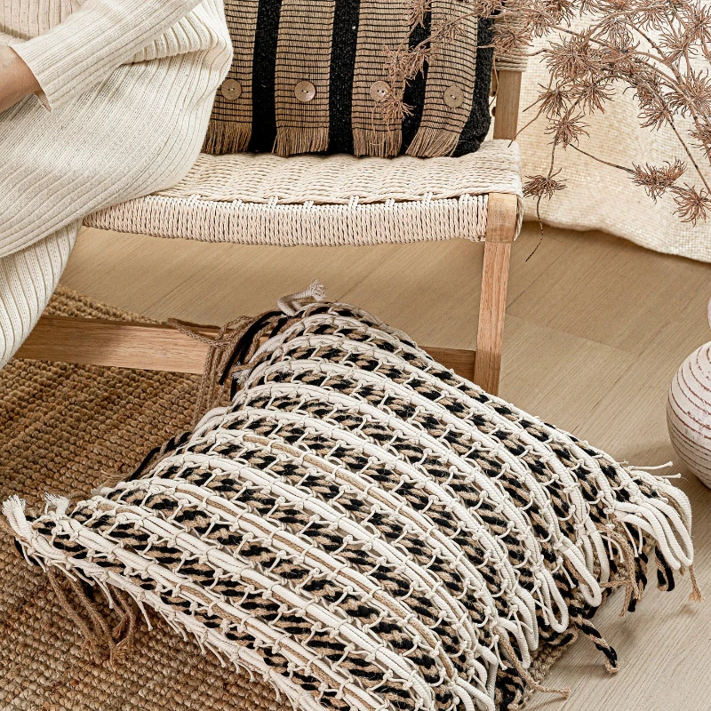 30X50/45X45/50X50CM Ancient Coffee Throw Pillow Cover Luxury Woven Stamping Waist Cushion Cover Decor Home Decorative Pillowcase