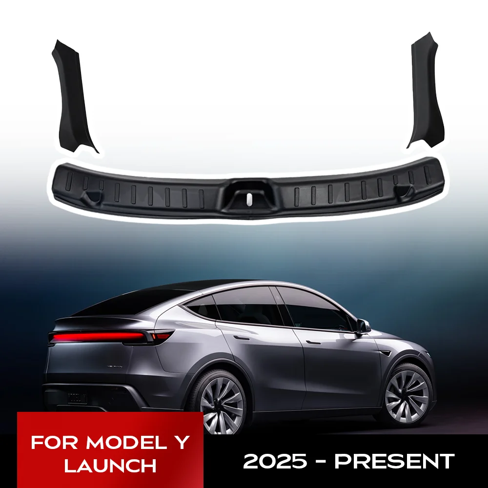 

Trunk Sill Plate Cover TPE Rubber Protector for Tesla New Model Y LAUNCH 2025 Juniper 2025 Threshold Bumper Guard Anti-dirty Pad