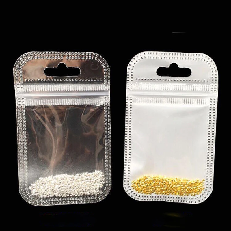 50pcs Transparent Self Sealing Bags Resealable Pouch Jewelry Packaging Storage Earrings Rings Necklace Display Plastic Bag