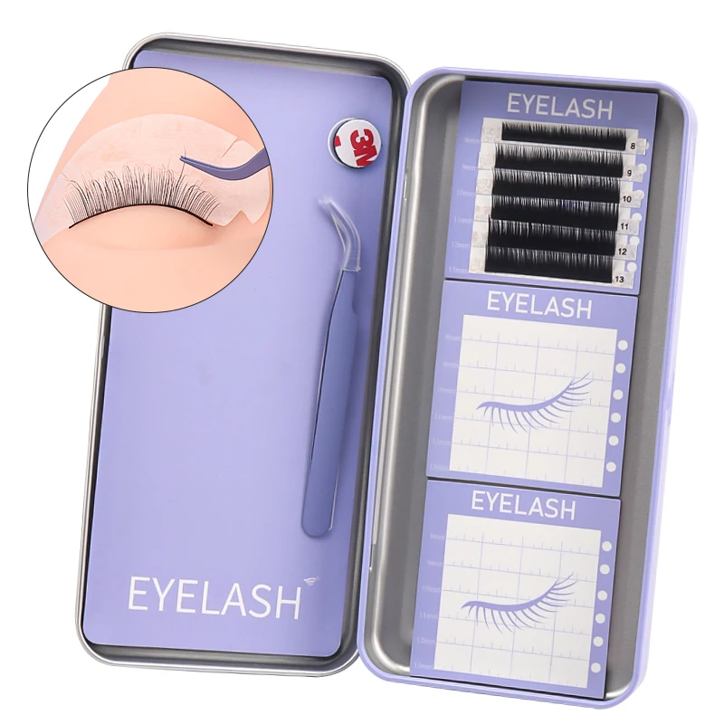 1 Set Single Layer Lash Extension Display Box Pallet Storage Box For Individual Suspended Magnetic Sheets Eyelash Protection Box