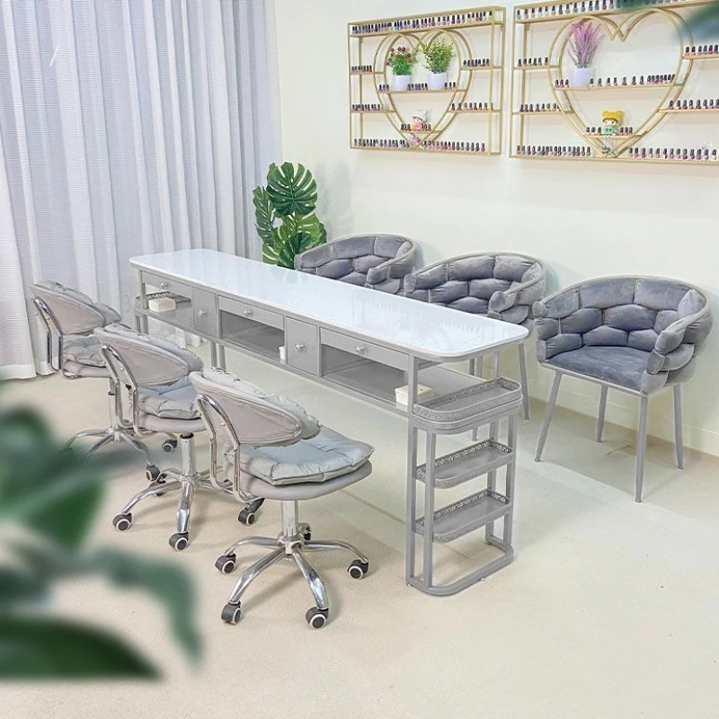 Stand Design Nail Table Workstation Equipment Modern Chair Nail Table Nordic Luxury Organizer Mesa De Unha House Accessories
