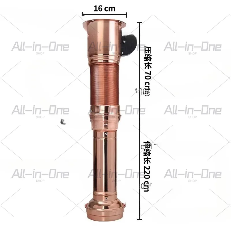 Barbecue Telescopic Smoke Exhaust Pipe Ventilation Pipe Barbecue Grill Equipment Smoking Hood Chimney