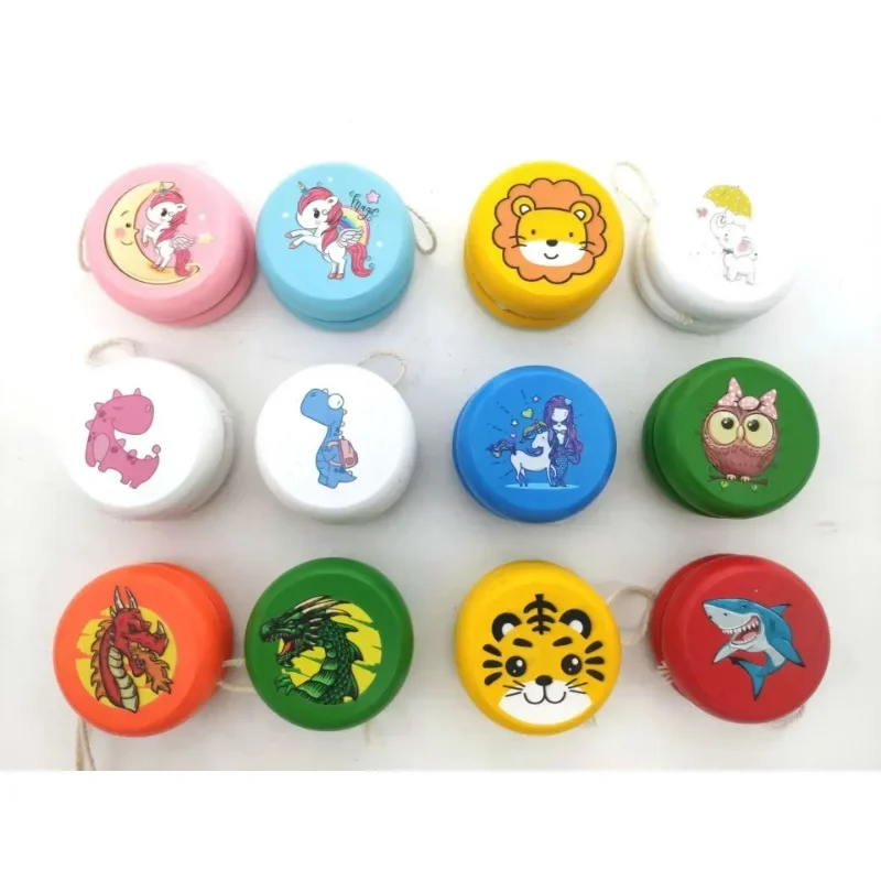 Children Yoyo Ball Cute Animal Prints Wooden Yoyo Toys Ladybug Toys Kids Yo-Yo Creative Toys for Children 5cm Wooden Yo Yo Ball