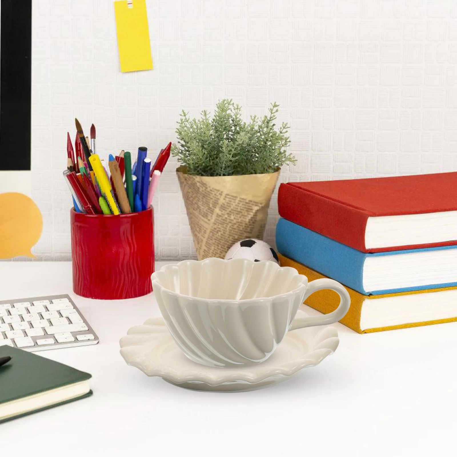 

Фарфоровый керамический набор кофейных чашек, кружка для латте в европейском стиле, чайные чашки для завтрака, капучино и послеобеденного чая, керамическая чайная кружка