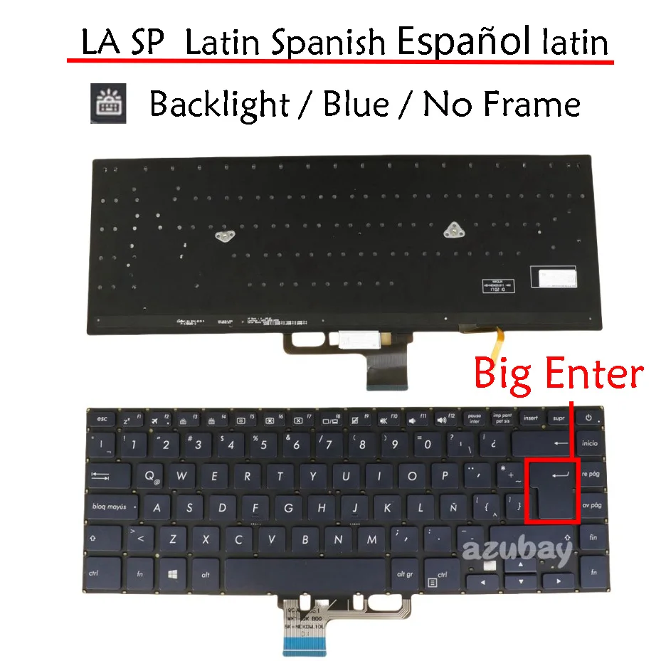 NSK-WK38Q AE8KHL00020 LA SP Latin Spanish Laptop Keyboard for Asus  ZenBook Pro UX550VD UX550VE UX530UQ UX530UX Backlit