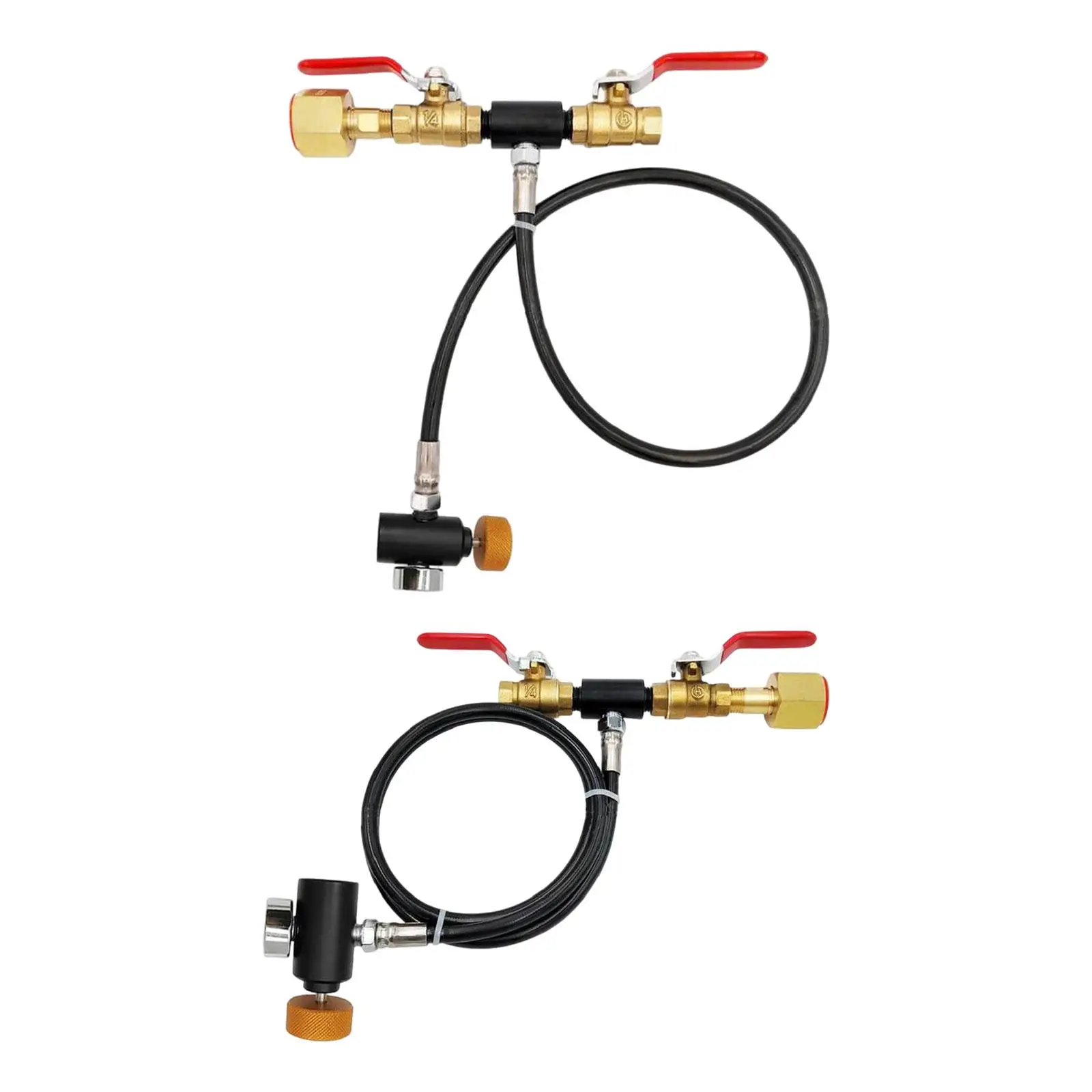 Soda Machine Accessories CO2 Cylinder Refill Adapter Hose 60cm Brass Fill Station Connector for Empty Bottle Water Carbonation