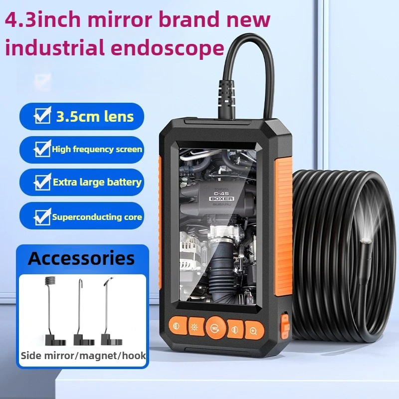 4.3 inch IPS display single/dual camera endoscope, industrial auto repair pipeline camera