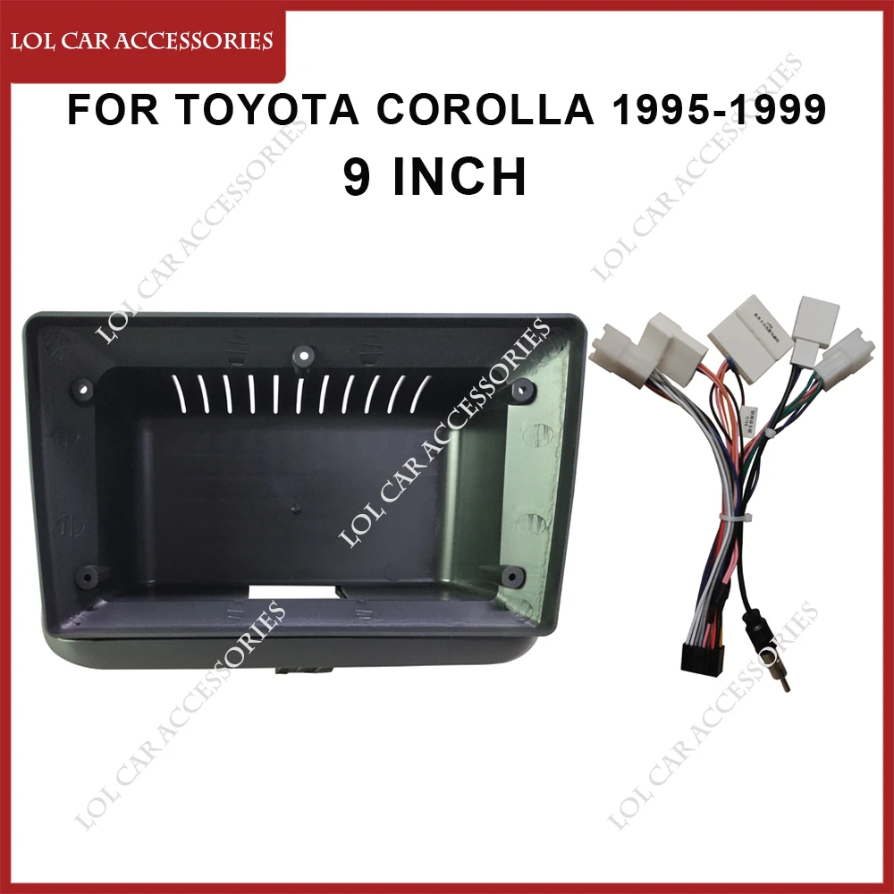 9 Inch For Toyota Corolla 1995-1999 Right Car Radio Android Stereo MP5 Player Fascia Casing Frame 2 Din Head Unit Dash Cover