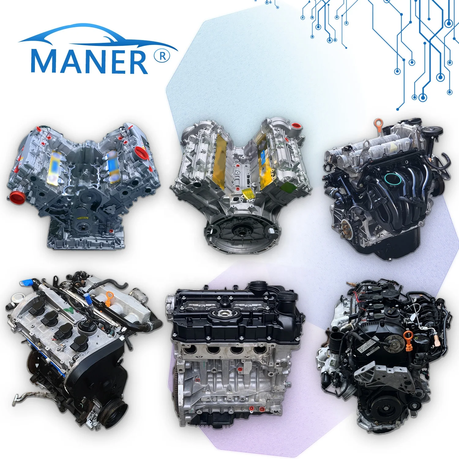 MANER Car Engine Assembly For Audi VW BMW BENZ PORSCHE EA888 Gen 2 Gen 3 EA111 EA211 EA839 EA837 Complete Engine