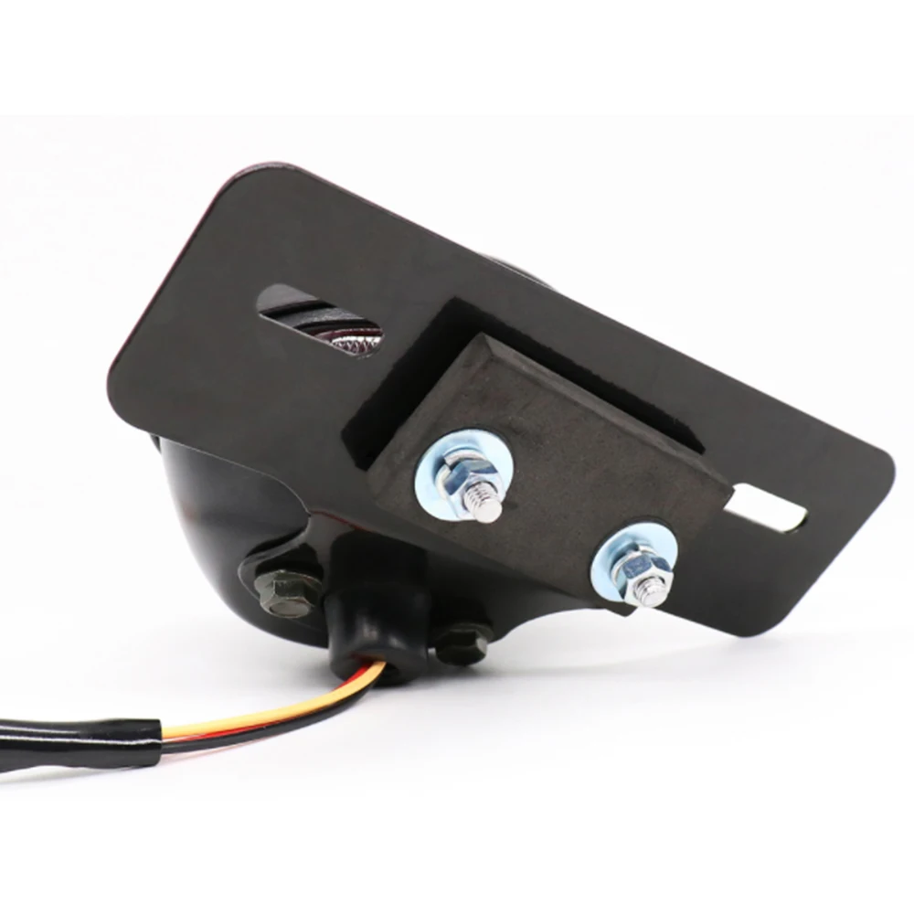 Motorcycle Rear Tail Brake Stop Light Tail Lamp with License Plate Bracket Mount for Harley Honda Suzuki Chopper Bobber