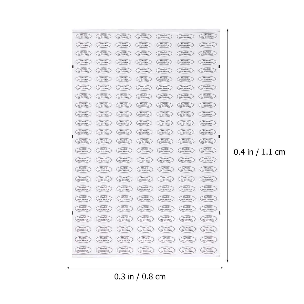 

14440 pcs White Background Black Text Stickers Waterproof Self Adhesive Labels For Packaging Country Of Origin Marking File