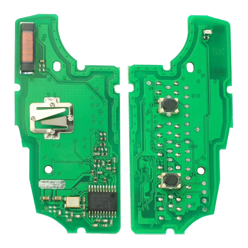 KEYECU FSK 433 MHz PCF7961M 4A Chip CWTWB1G767 2 Knoppen Flip Afstandsbediening Sleutelhanger voor Renault Dacia Logan 2 Logan II 2018 2019 2020