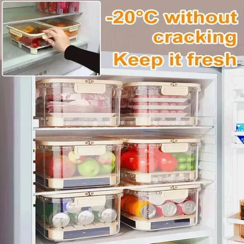 Portable Refrigerator Fresh-Keeping Box Portable Portable Transparent Crisper Travel Collapsible Sealed Food Storage Box