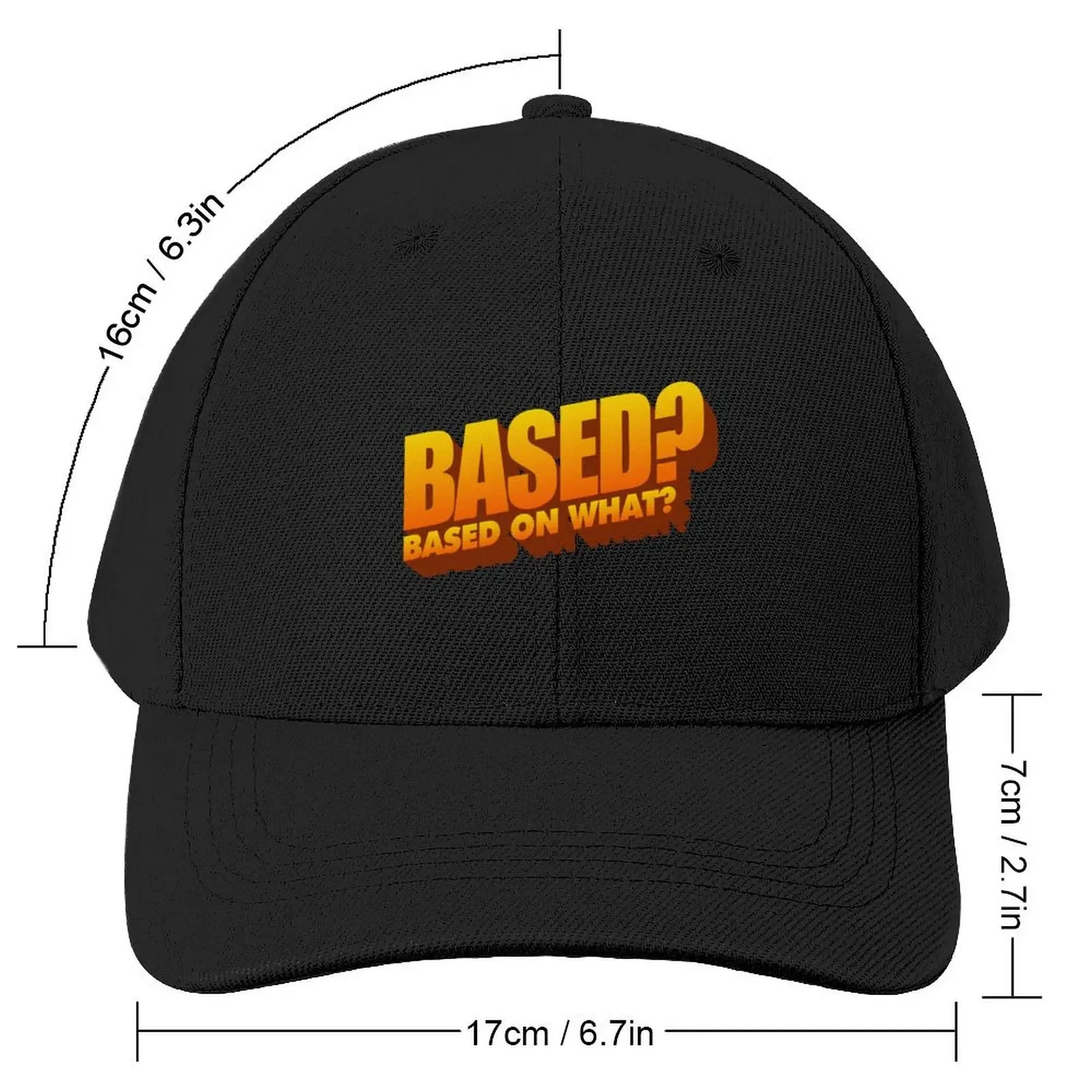 based? based on what? word art Baseball Cap Hat Luxury Brand Streetwear Hat Baseball Cap Golf Women Men's