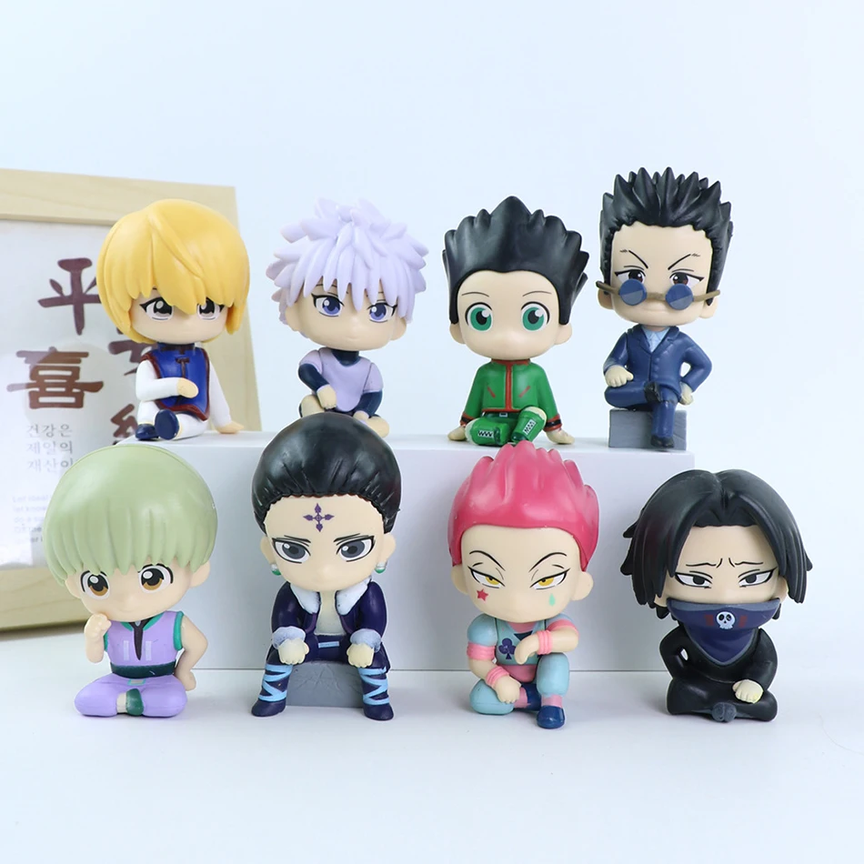 Q Version Anime Figur Hunter×Hunter Phantom Troupe Hisoka Action Figur Nudel Stopper Zimmer Dekor Nudel Stopper PVC Modell Spielzeug