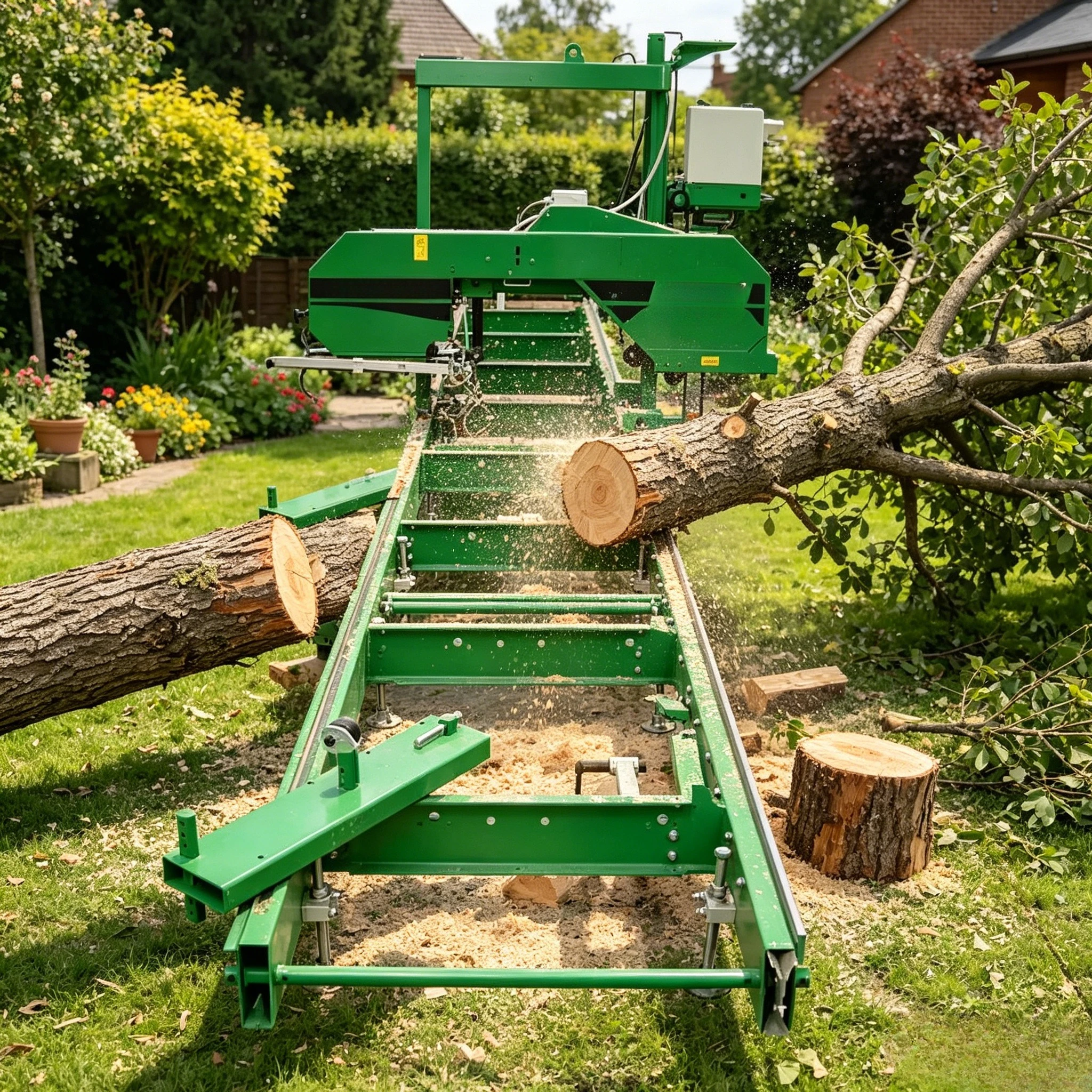Customized Horizontal Sawmil with 122kw Motor 2-Year Warranty High Safety PLC Portable Sawmill 20 Inch Sawmill for Home Use