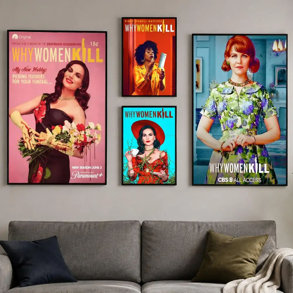 Drama Series Why Women Kill Poster PP Self-Adhesive Bedroom Gaming Cafe/Bar Vintage Aesthetic Decor Ideal Gift