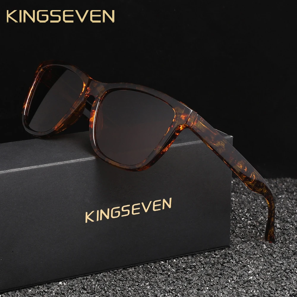 KINGSEVEN New Fashion Sunglasses Men/Women UV400 Polarized Lens Glasses High Quality Classic Matte Large Frame Driving Eyewear