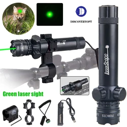 Outdoor Tactical Green Laser Dot Sight Light Beam Adjustable Scope Lazer Lamp 20mm Rail Mount with Rat Tail Hunting Tac