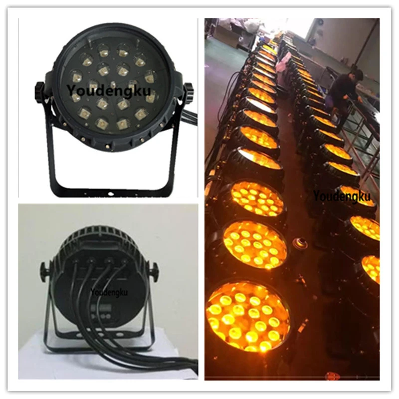 6 pieces zoom RGBAW IP65 18x 18W 6-in-1 RGBAW UV LED outdoor cast Aluminum Par Can