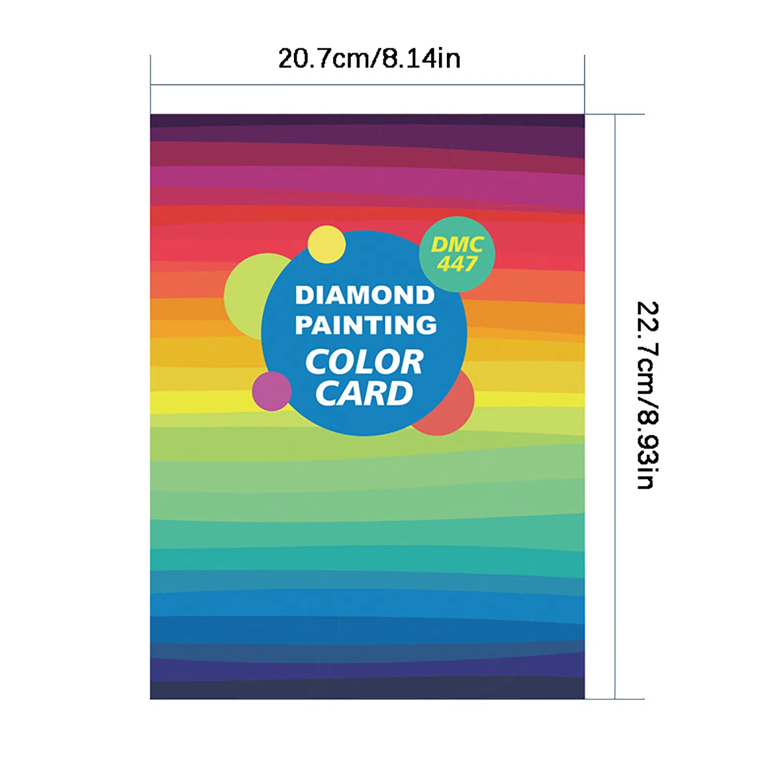 DMC 447 Color Chart for Diamond Painting, Full Color Reference Card with RGB Codes & Color Names, DIY Diamond Art Accessories