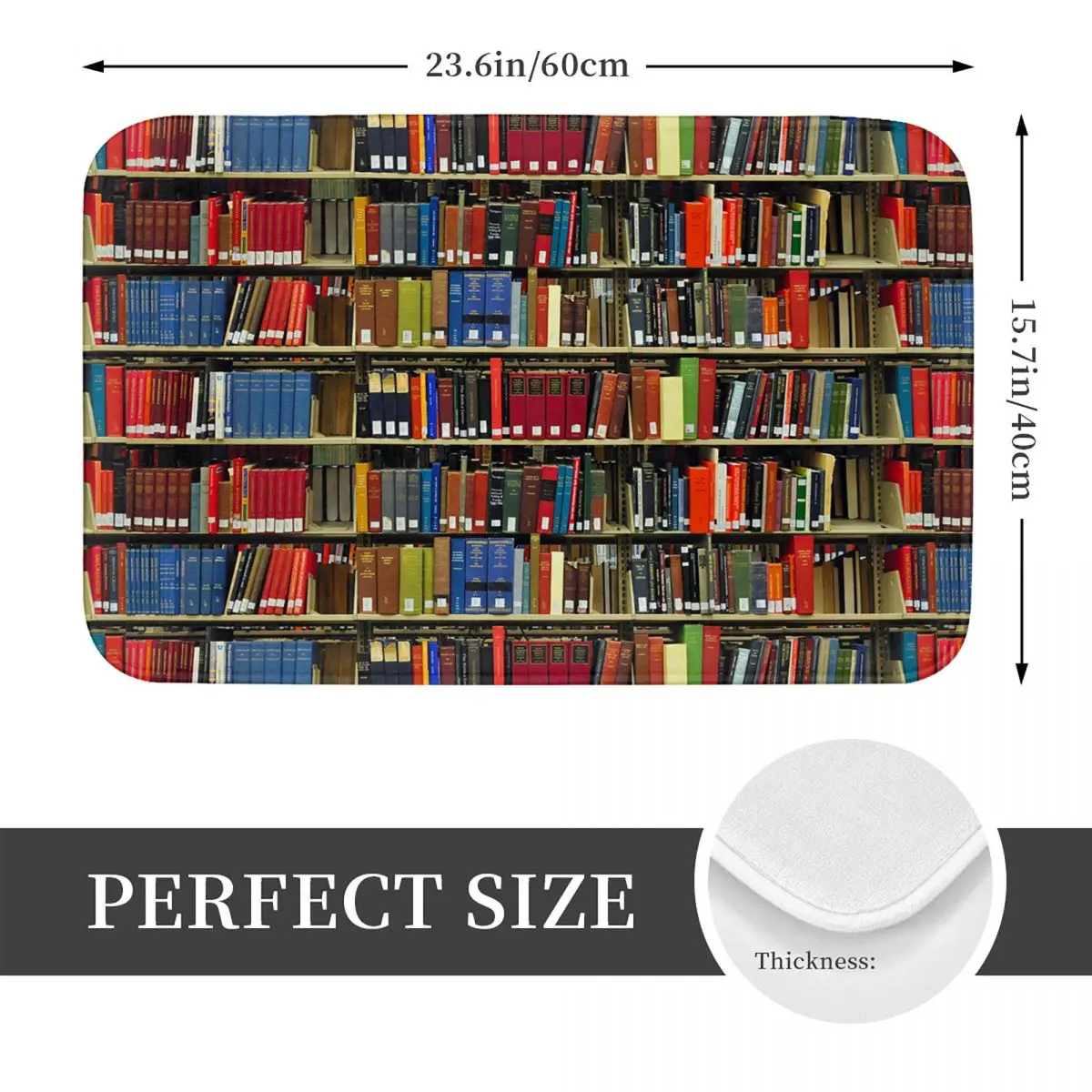 Education Library Book Doormat Kitchen Entrance Home Floor Mat Anti-slip Carpet Rug for Balcony Footpad Mats