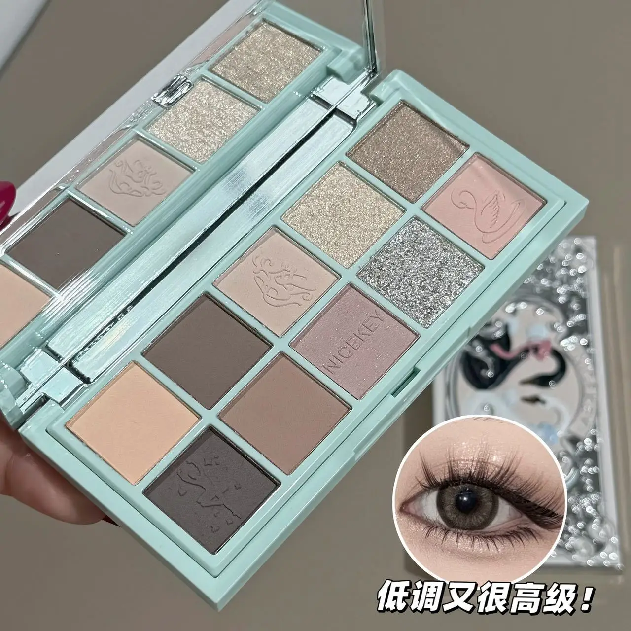 Flowerknows Pink Ballet 10color Eyeshadow Palette Matte Low-saturation Pearlescent Sparkling Daily Multi-color Eye Shadow Makeup