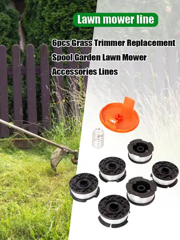 6/8 st. spolar för klipprep i nylon, reservspole för trimmer, 9,14 m längd, AF-100-3ZP, diameter 1,65 mm för Black Decker grästrimmer 8 best sales Black Decker-delar - №8