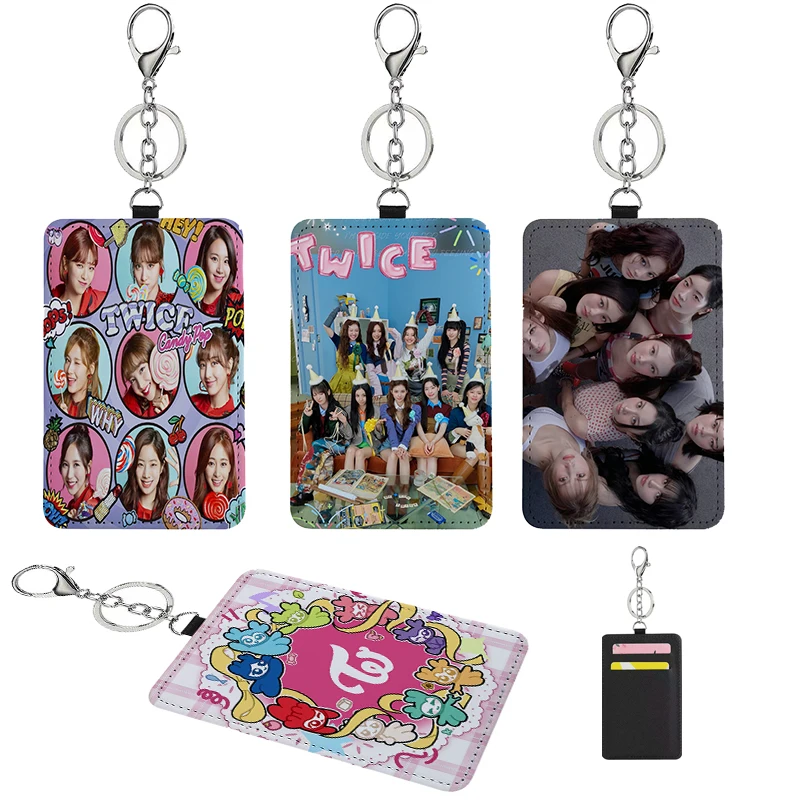 

Kpop Twice Portable Transportation Bus Card Holder Keychain Work ID Badge Travel Backpack Bag Card Holders Keychains Wallet Gift