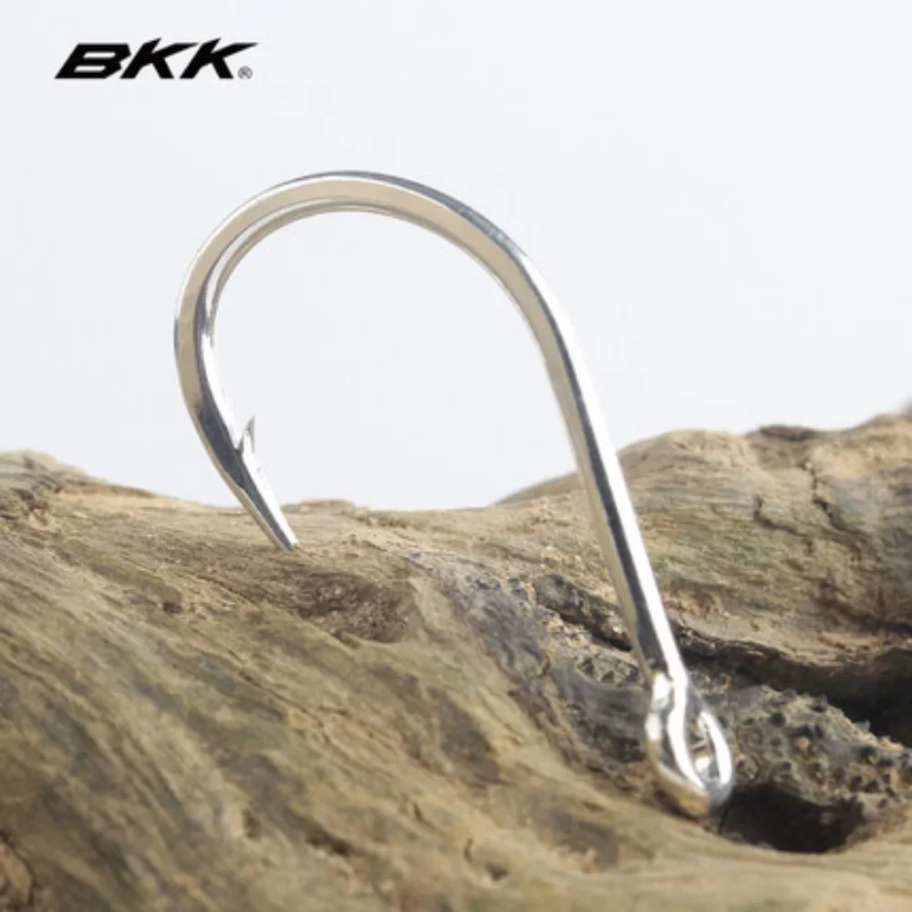 BKK 8041-NP Bait Lure Fishing Hooks Low-pitched Hook with A Skewed Point and Tube Tuna Lure Hook for Boat Fishing