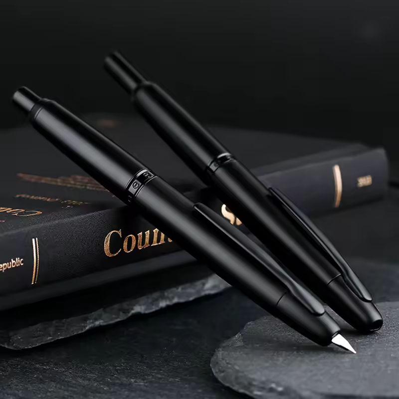 MAHN-Stylo plume à encre extra fine rétractable, stylo à encre en métal avec convertisseur pour l'écriture, A1 souhaits, 256 Black, 0.4mm, offre spéciale