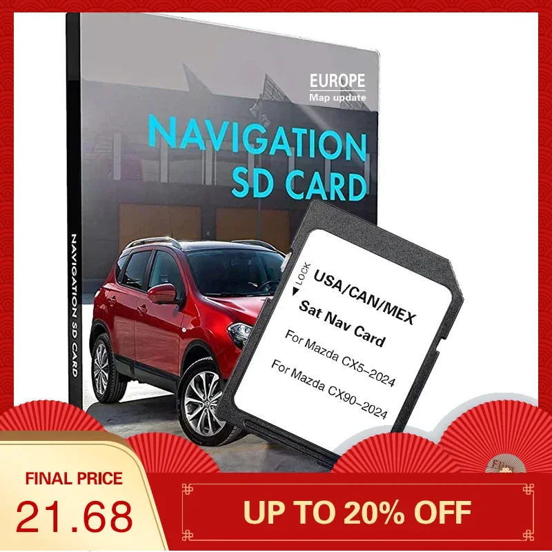 

Latest Sat Navi 2023 Maps USA CAN MEX SD Card for Mazda CX-5 CX-90 Car Memory Card GPS Map Software Update 16GB