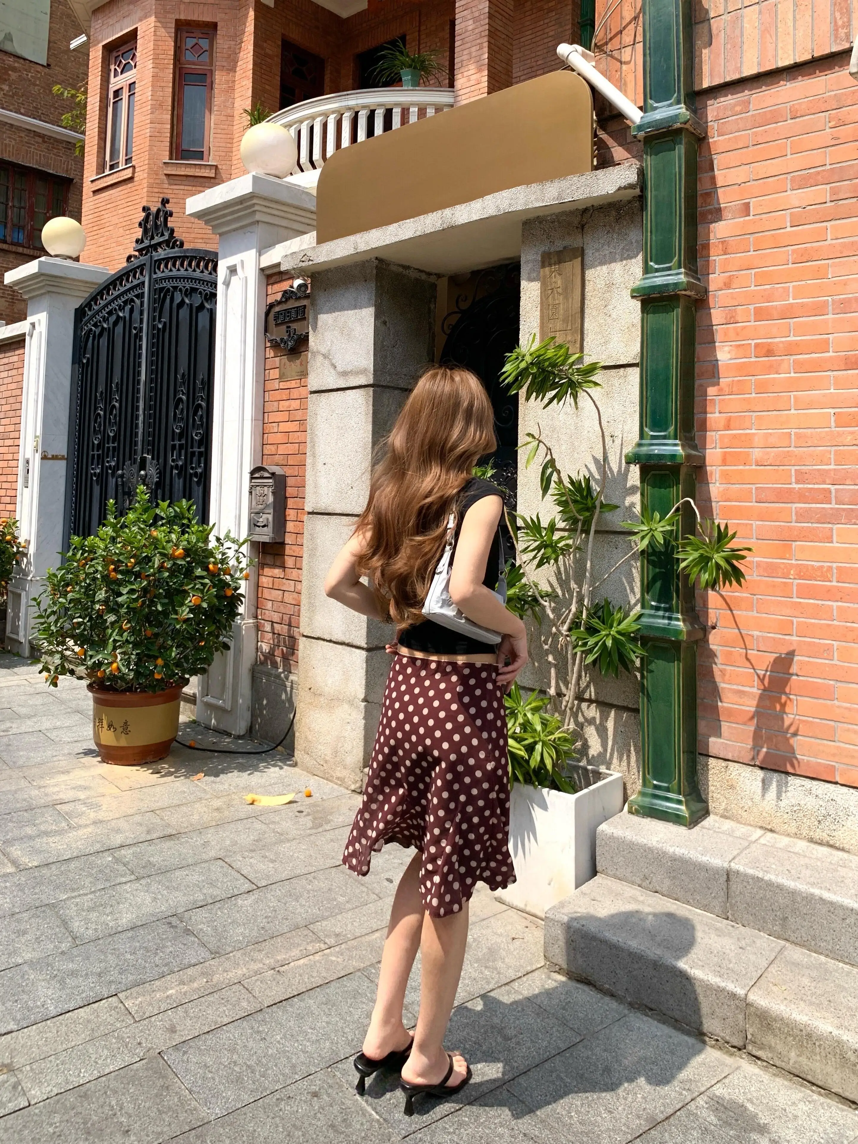 American Style Spotted Low Waist Lace  Knot Fish Tail  Skirt Women Summer New Pure Desire Half Body Skirt