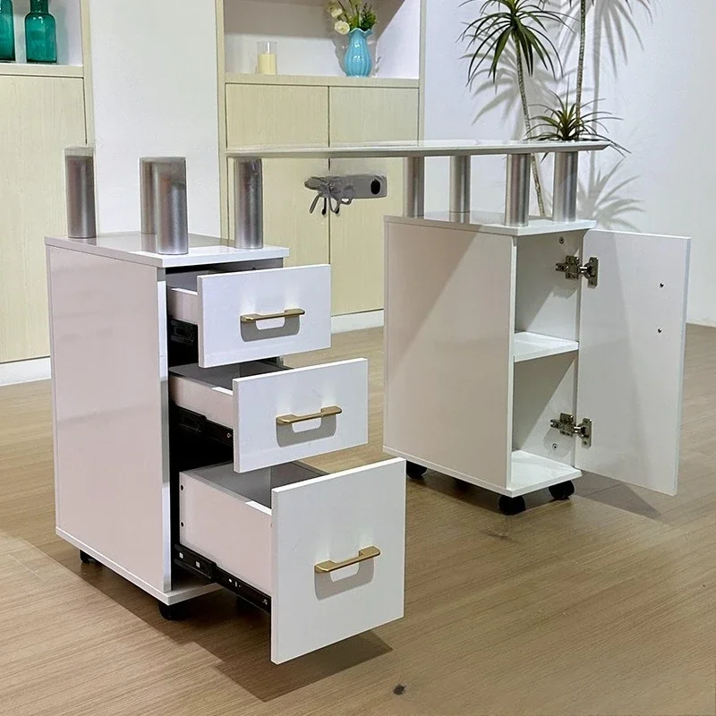 High Quality Mobile Manicure Table Manicure Table With Activity Wheel Desktop
