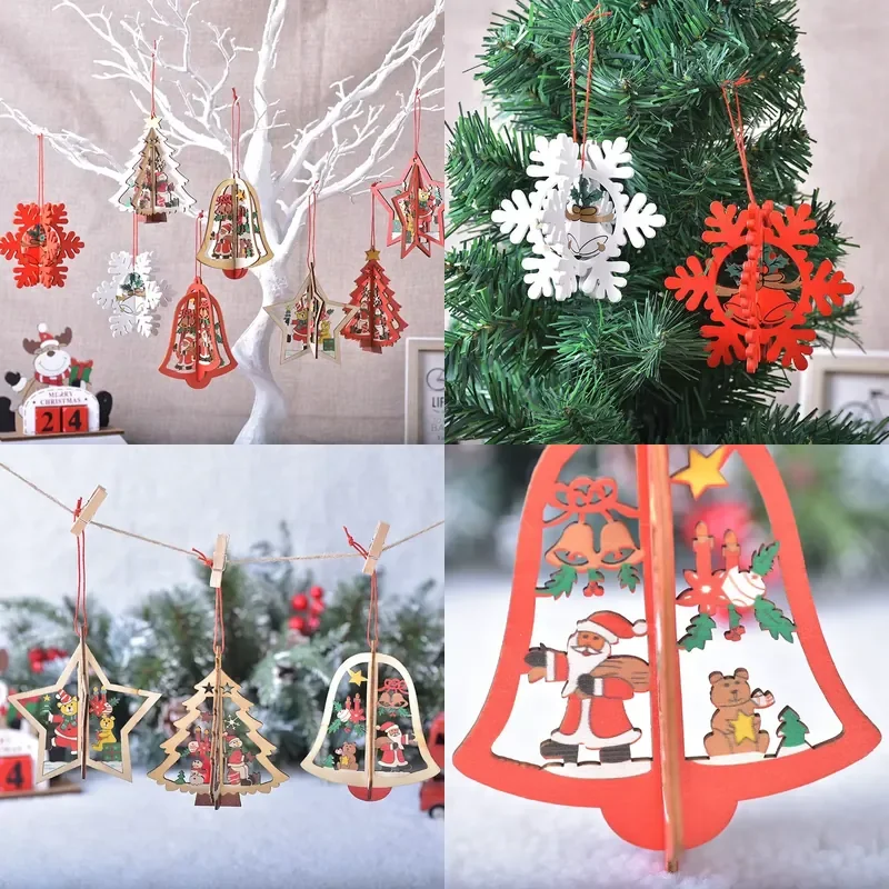 for Christmas Dwarf Wooden Pendant Party Decoration Home Decor Navida Happy New Year Ornaments