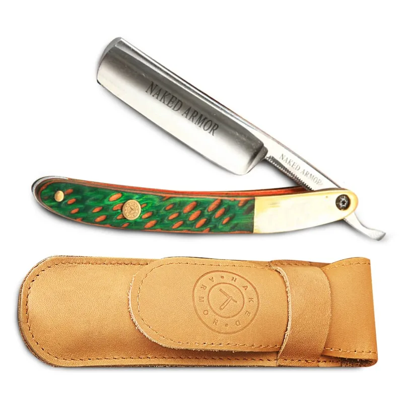 

Best Straight Edge Razor Mens - Shave Ready, Japanese Steel,Knife Sharp Blade Out Of The Box,Perfect Shave, Mahogany Wood Handle