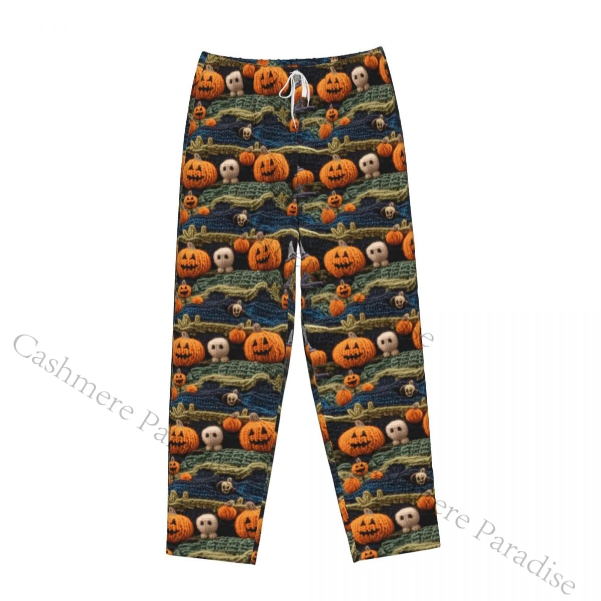 Featuring Pumpkins Ghosts Halloween Cozy Flannel Pajama Pants for Women Sleep Bottoms Home Loungewear