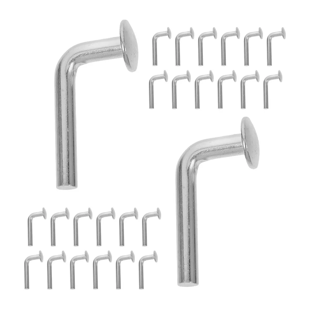 50Pcs Galvanized L-Shaped Drop Pin Iron Pallet Rack Safety Bolt Heavy Duty Secure Warehouse Industrial Racking Accessories