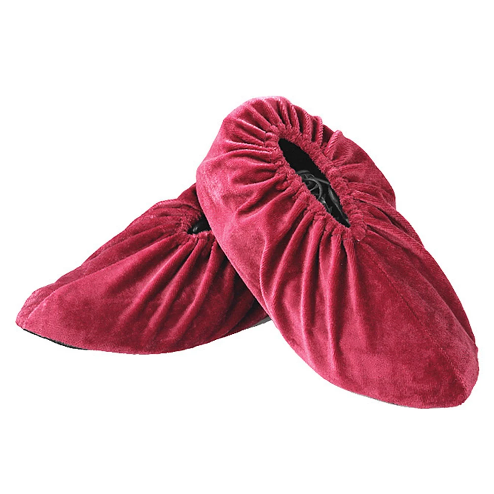 

6 Pairs Chenille Fleece Shoe Covers Shoes Reusable Adults Flannel Protector for Home