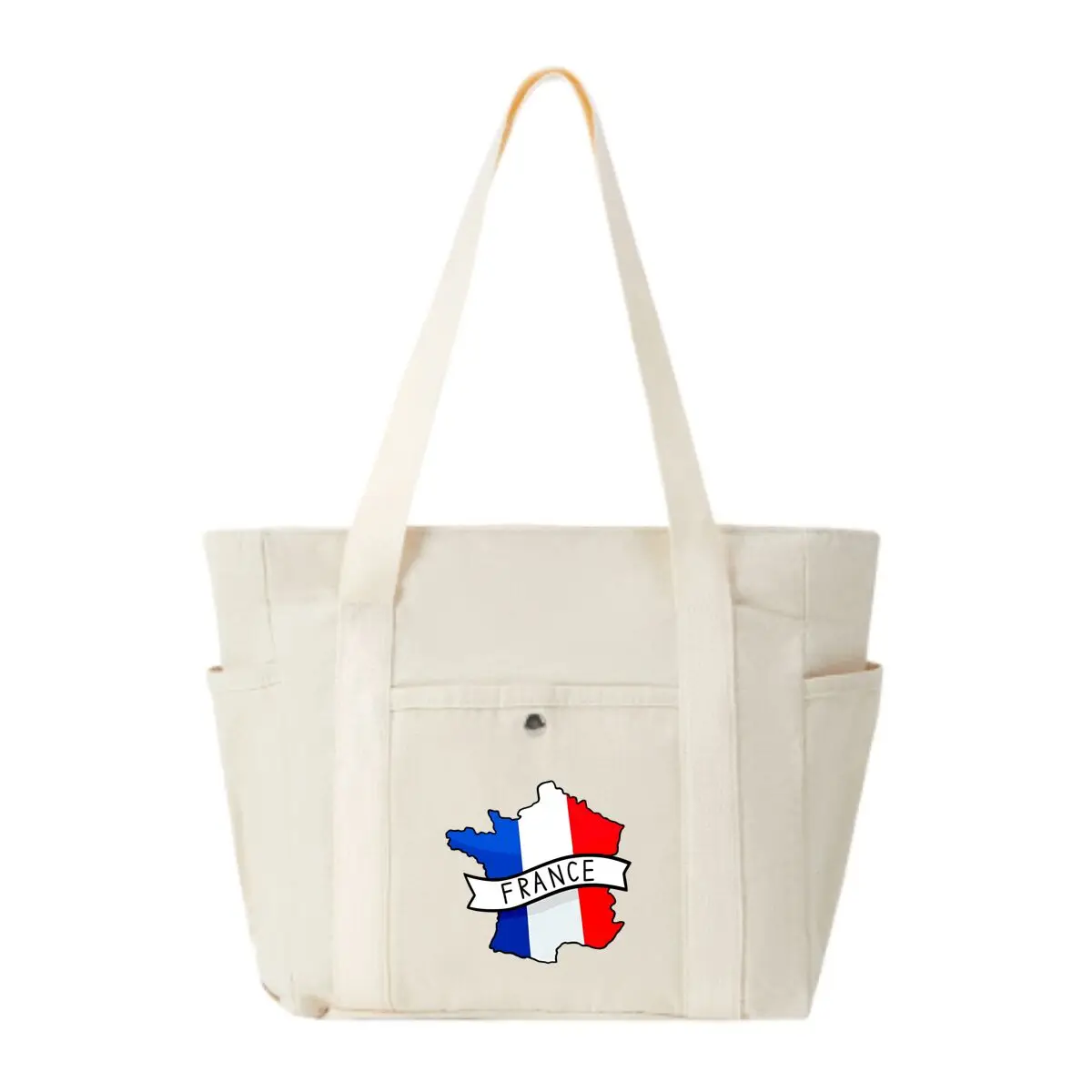 

Map of France with French Flag Colors pacious Canvas Bag Women's Japanese Leisure Work Crossbody