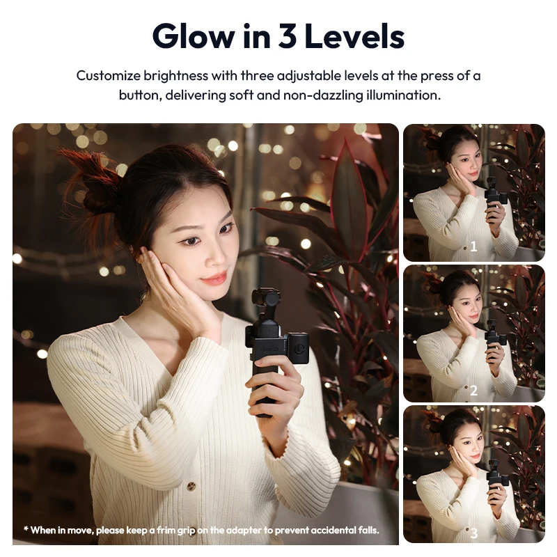 ​Ulanzi LM001 Pocket 3 Mini Light Video Light Fill Light for DJI Pocket 3 IPX4 Waterproof Magnetic Fill Light for DJI Pocket 3