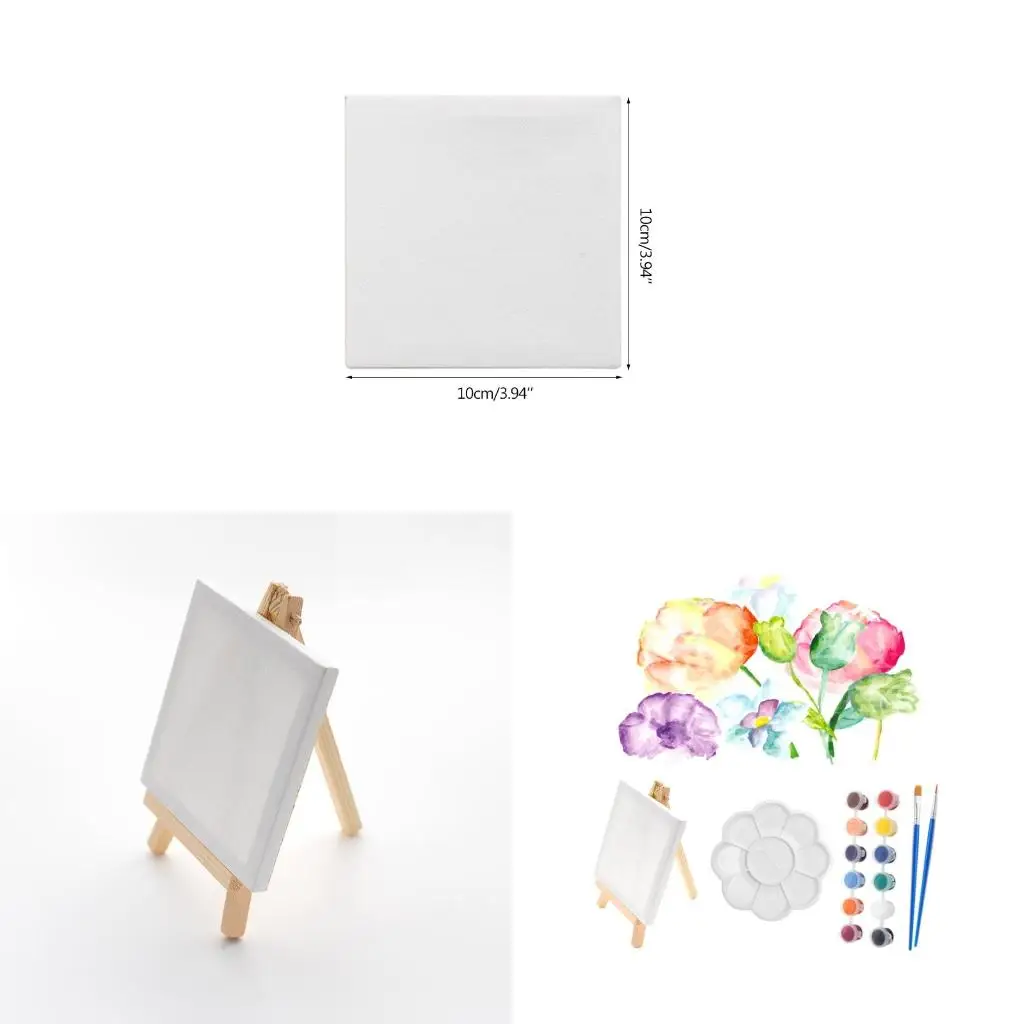 Art Canvas Set with Acrylics Paint Paint Brush Palettes