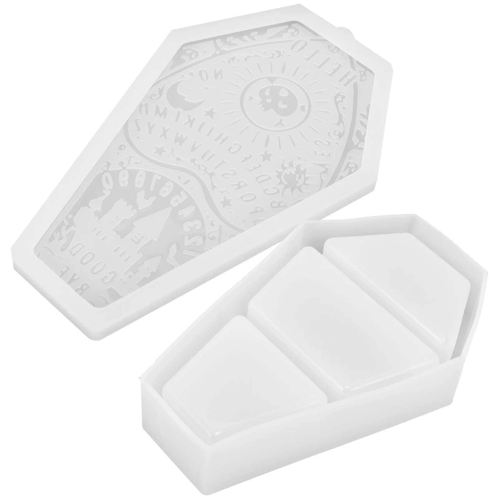 

Силиконовая форма в форме гроба для DIY, ювелирные аксессуары из эпоксидной смолы, форма для хранения на Хэллоуин, креативная силиконовая форма