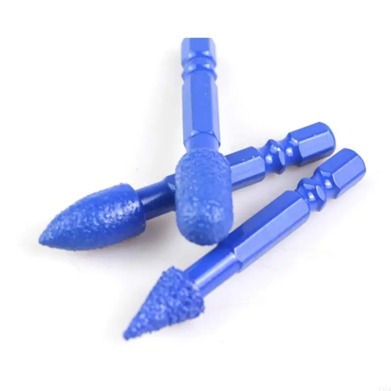 7PCS Shank Diamond Grinding Heads High Manganese Steel Tools