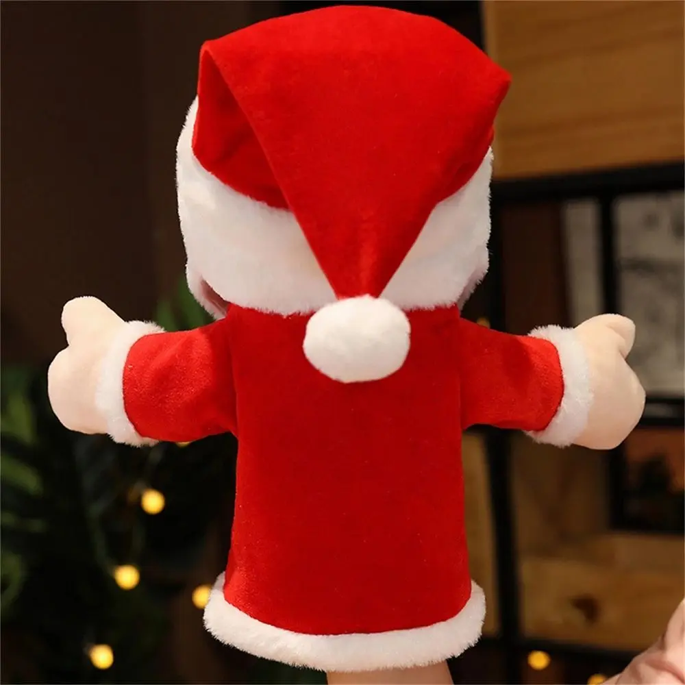Grote handpop Kerstcadeaus Vingerpoppen Speelgoed Cadeau Handpop Kerstman Elanden Dierenkop Marionet Kerstpoppen