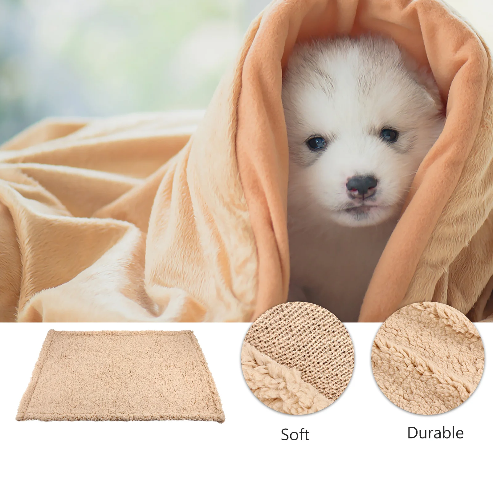 

Premium Pet Blanket Mat Winter Warm Cashmere Design for Dog Cat Use in Living Room Balcony Car Travel Camping