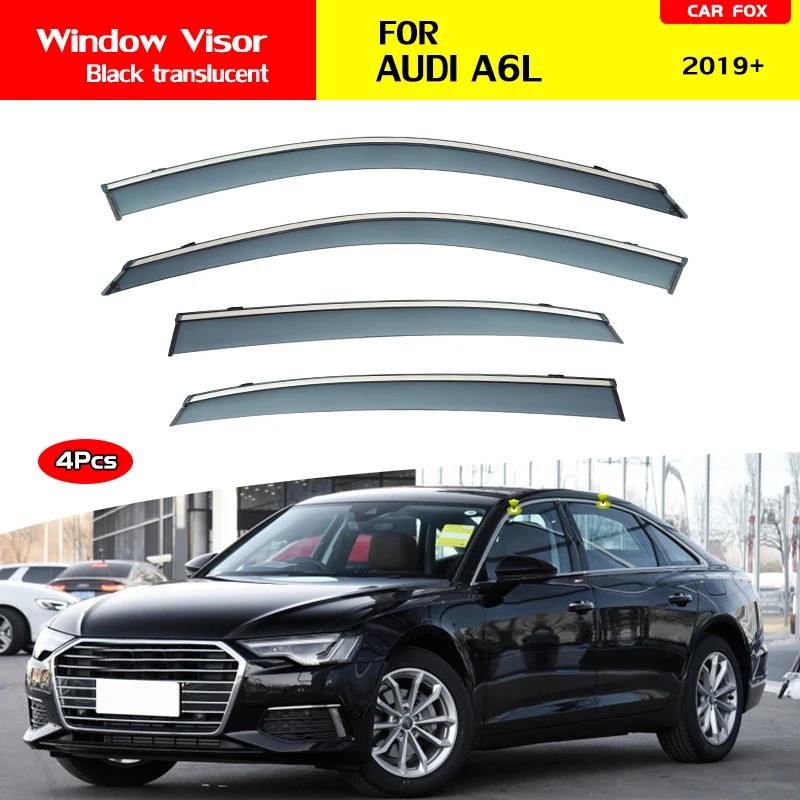 windshield Visors for AUDI A6L C8/488 2019 2020 2021 Weathershields Sun Rain Deflector Decoration Stainless Steel Bright Strip