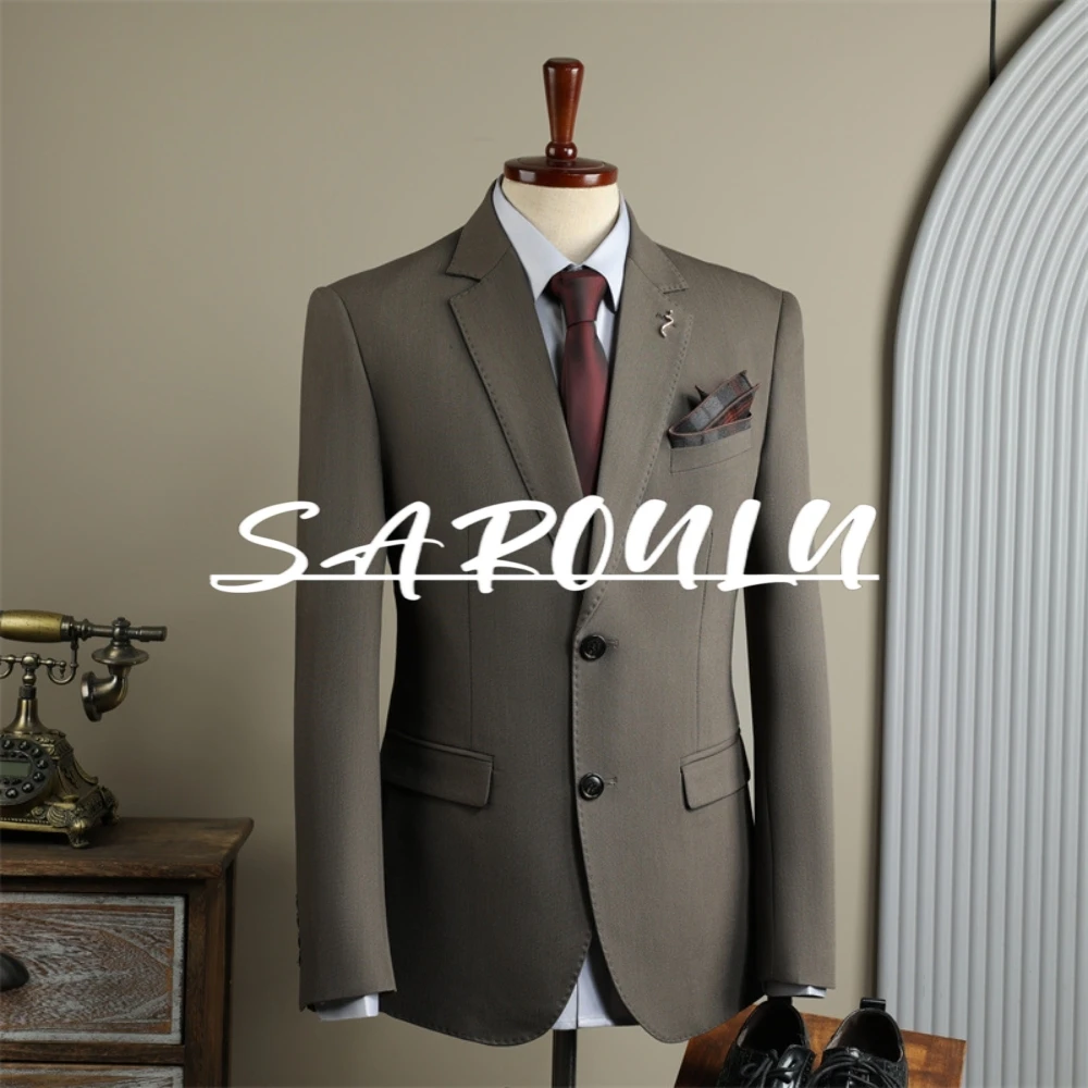 

Newest One Piece Single Breasted Men's Suit 3 Colors Jacket M-4XL Unique Groom Wear Premium Notched Lapel Classy Tuxedo