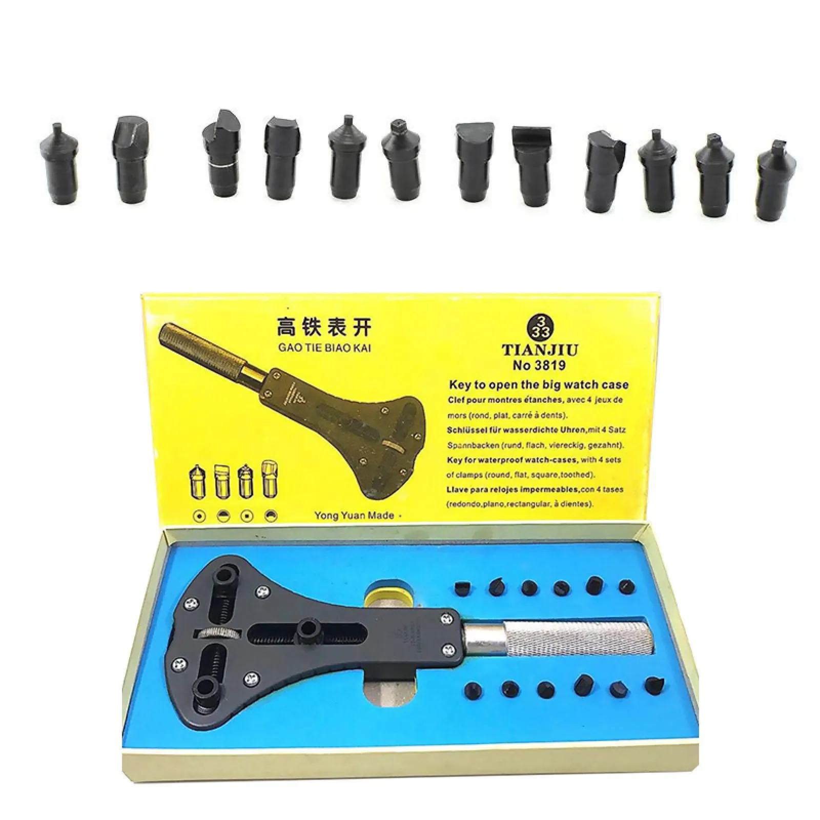 For Steel Watch Repair Key Wrench to Open Max.57mm Big Watch Back Case Opener Type